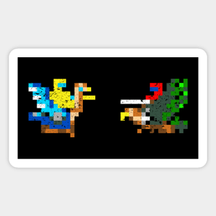 Joust 8-Bit Faceoff (distressed) Magnet